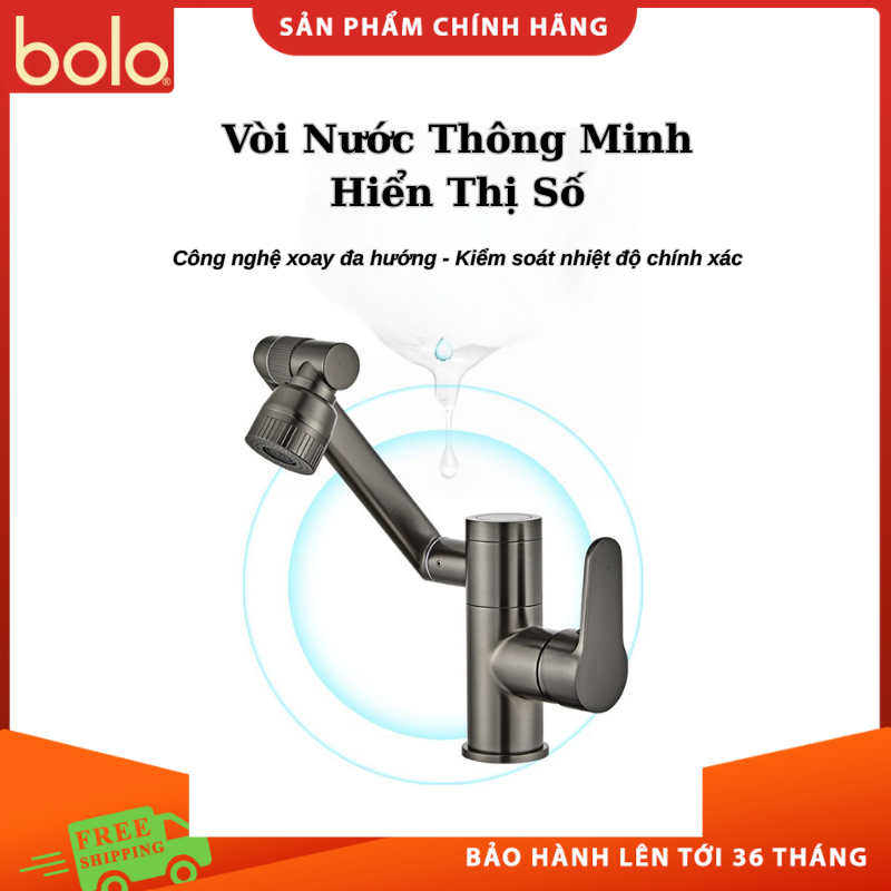 AQVN-204 Vòi chậu rửa đa năng xoay 360 độ được làm toàn bộ bằng đồng